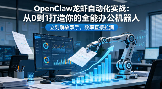 OpenClaw龙虾自动化实战：从0到1打造你的全能办公机器人，立刻解放双手，效率直接拉满-校睿铺