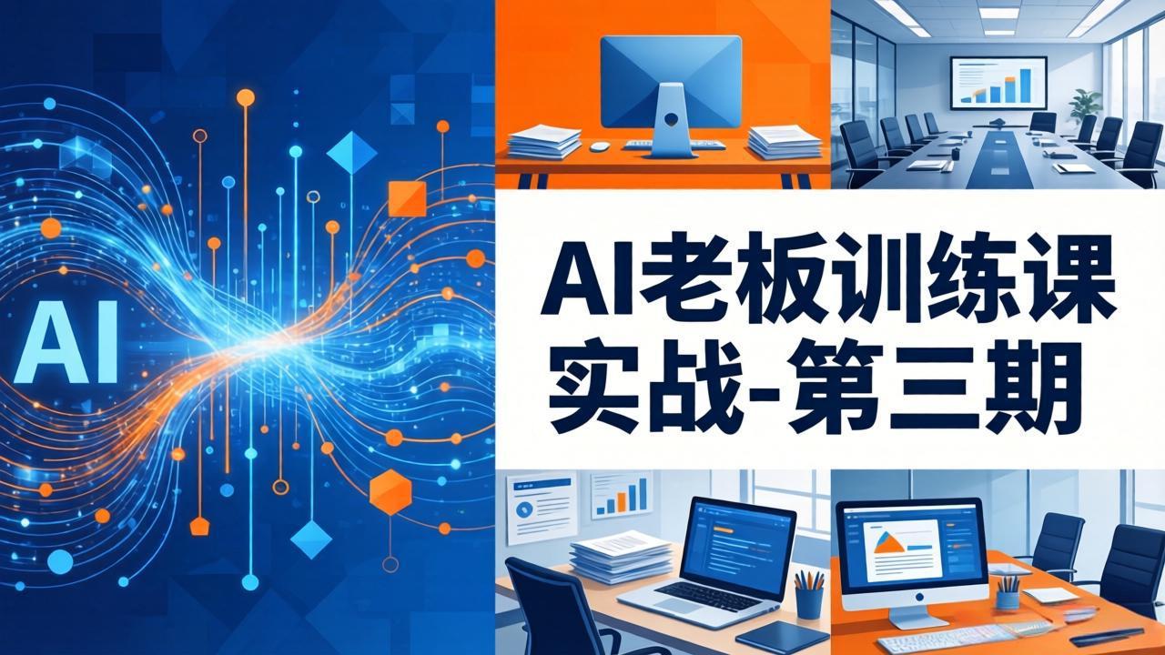 AI老板训练课实战-第三期：AI+内容应用落地教学，从0到1打通AI变现完整路径-校睿铺