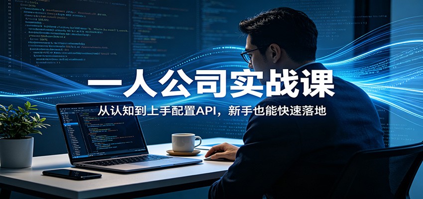 一人公司实战课：从认知到上手配置API，新手也能快速落地-校睿铺