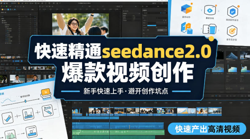 快速精通seedance2.0爆款视频创作，快速产出高清视频，避开大量创作坑点，新手也能快速上手-校睿铺