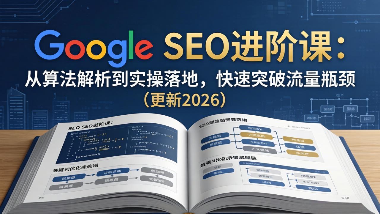 Google SEO进阶课：从算法解析到实操落地，快速突破流量瓶颈(更新2026-校睿铺