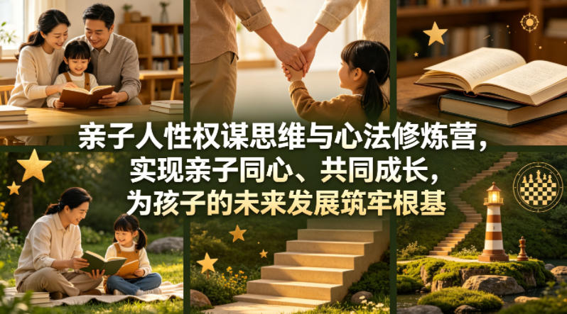 亲子人性权谋思维与心法修炼营，实现亲子同心、共同成长，为孩子的未来发展筑牢根基【音频】-校睿铺