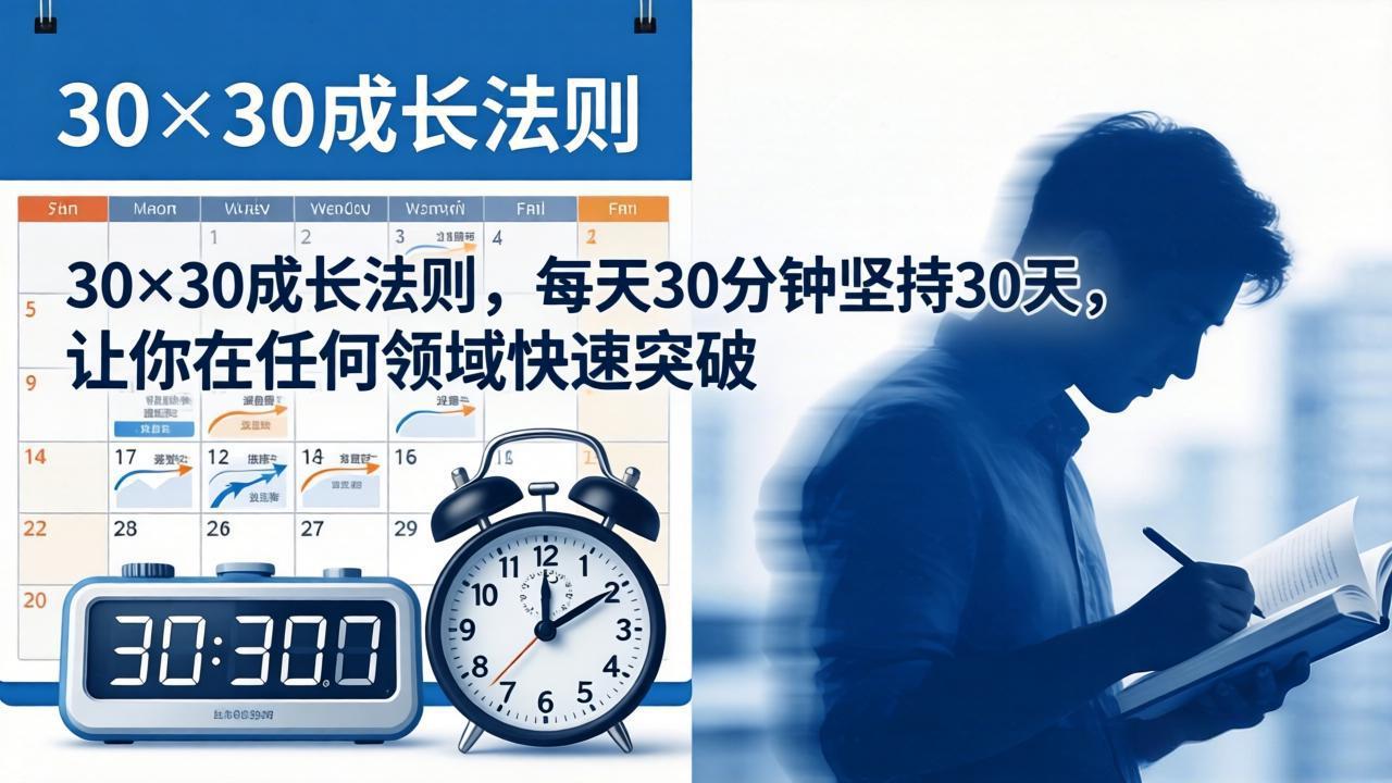 付费文章：30×30成长法则，每天30分钟坚持30天，让你在任何领域快速突破-校睿铺