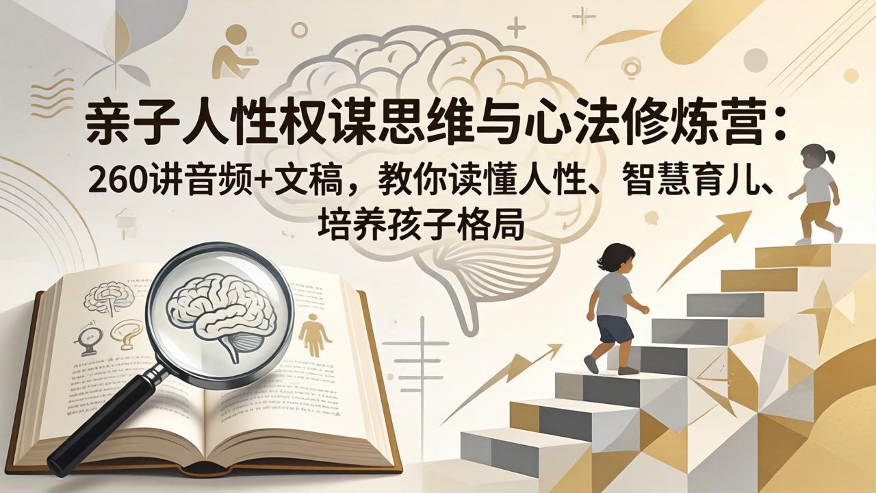 亲子人性权谋思维与心法修炼营：260讲音频+文稿，教你读懂人性、智慧育儿、培养孩子格局-校睿铺