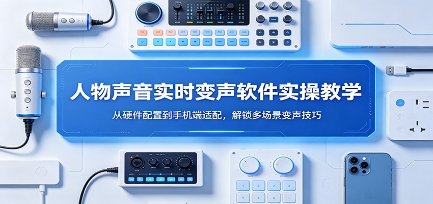 人物声音实时变声软件实操教学：从硬件配置到手机端适配，解锁多场景变声技巧-校睿铺