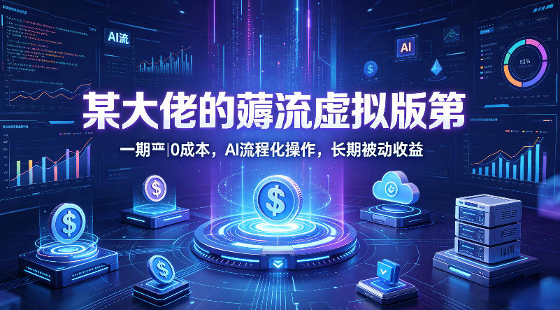 某大佬的薅流虚拟版第一期丨0成本，AI流程化操作，长期被动收益-校睿铺