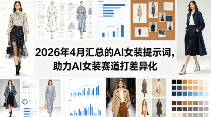 2026年4月汇总的AI女装提示词，助力AI女装赛道打差异化-校睿铺