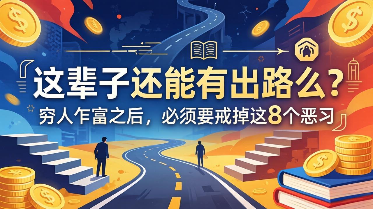 关于人生两篇付费文章【这辈子还能有出路么？】【穷人乍富之后，必须要戒掉这8个恶习】-校睿铺
