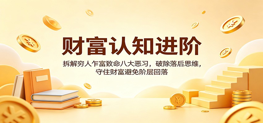 财富认知进阶：拆解穷人乍富致命八大恶习，破除落后思维，守住财富避免阶层回落-校睿铺