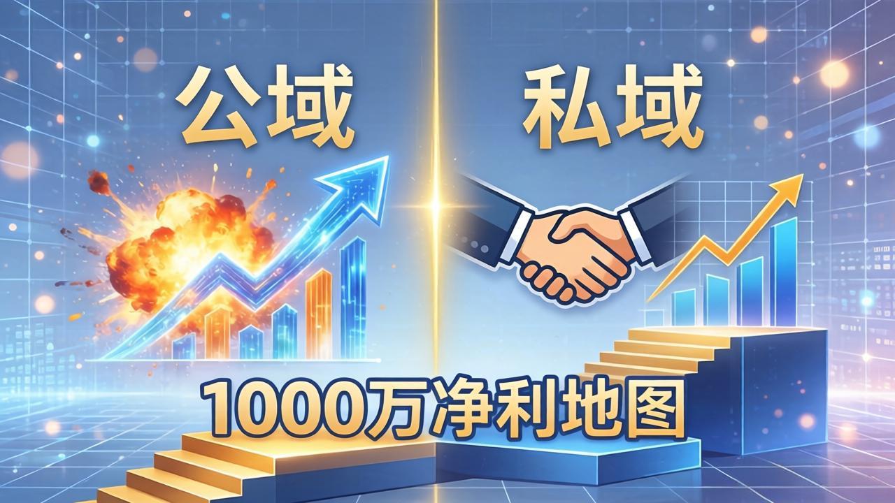 公域玩命出爆款，私域悄悄做成交：这套AI内训课，2026给你打通1000万净利的地图-校睿铺