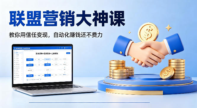 联盟营销大神课，教你用信任变现，自动化賺钱还不费力【原创双语字幕】-校睿铺
