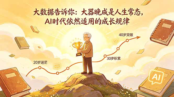 付费文章：大数据告诉你：大器晚成是人生常态，AI 时代依然适用的成长规律-校睿铺