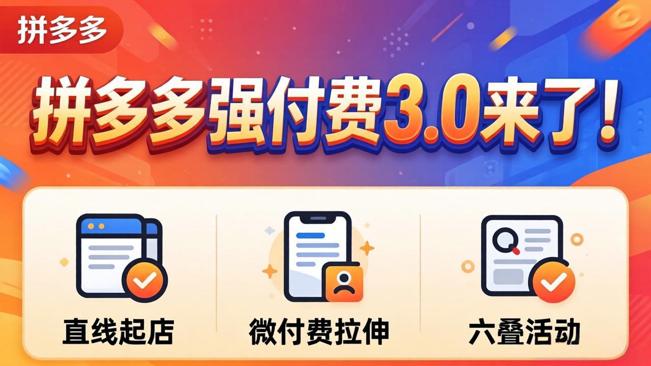 拼多多强付费3.0来了(更新4月-校睿铺