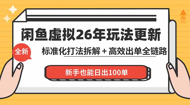 闲鱼虚拟从0到1系统化运营课程：标准化打法拆解 + 高效出单全链路教学，新手也能日出100单-校睿铺