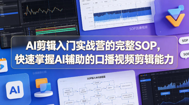 AI剪辑入门实战营的完整SOP，快速掌握AI辅助的口播视频剪辑能力-校睿铺