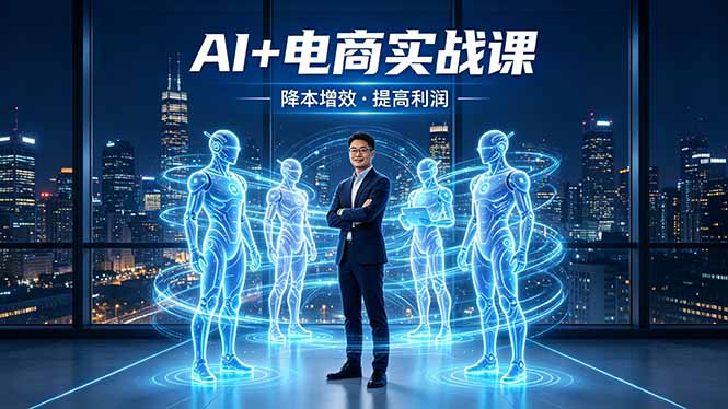 AI+电商实战课，1人+N个AI 智能体，把SOP变AI员工，实现降本增效提高利润-校睿铺