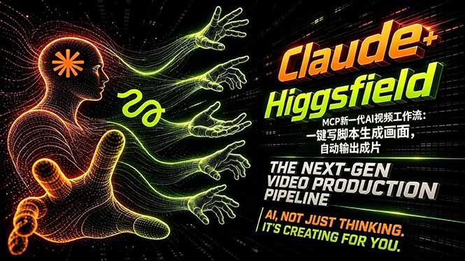 Claude+Higgsfield MCP新一代AI视频工作流：一键写脚本生成画面，自动输出成片-校睿铺