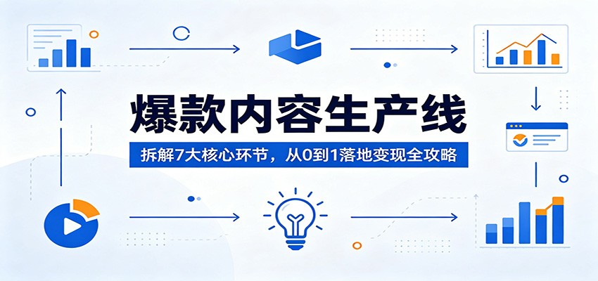 爆款内容生产线：拆解7大核心环节，从0到1落地变现全攻略-校睿铺