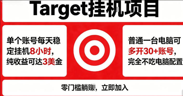 海外平台Target商品浏览曝光，24小时运行无需人工值守，日收益100美刀+电脑可多开【揭秘】-校睿铺