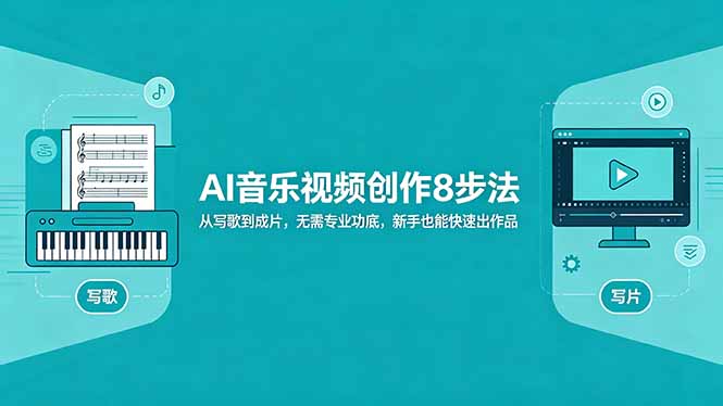 AI音乐视频创作8步法：从写歌到成片，无需专业功底，新手也能快速出作品-校睿铺