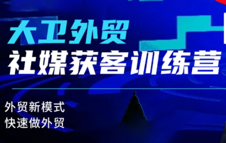 大卫老师·外贸社媒获客独家训练营(更新4月)-校睿铺