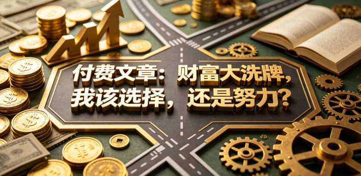 付费文章：财富大洗牌，我该选择，还是努力？-校睿铺