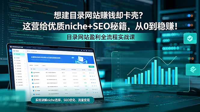 想建目录网站赚钱却卡壳？这营给优质 niche+SEO 秘籍，从 0 到稳赚！-校睿铺
