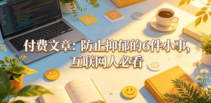 付费文章：防止抑郁的6件小事，互联网人必看！-校睿铺