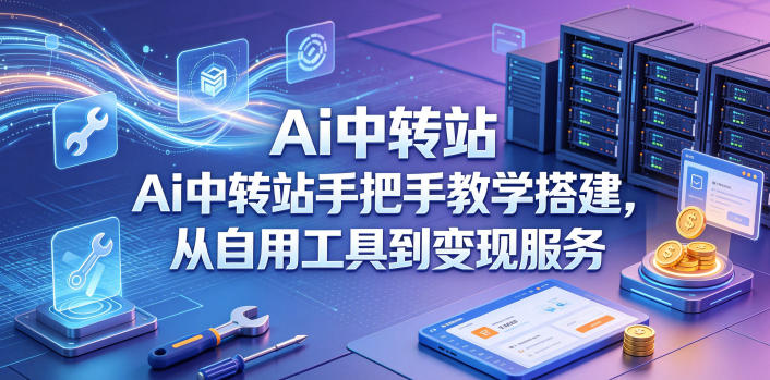 Ai中转站手把手教学搭建，从自用工具到变现服务-校睿铺