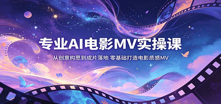 专业AI电影MV实操课：从创意构思到成片落地，零基础打造电影质感MV-校睿铺