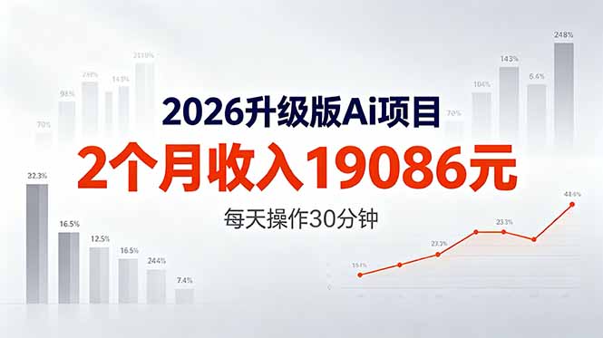 2026升级版Ai任务，2个月收入19086元，熟练后每天操作30分钟！-校睿铺