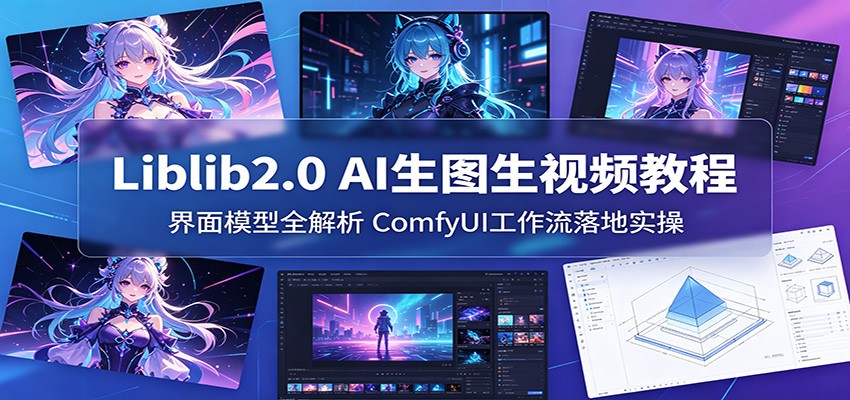 Liblib2.0 AI生图生视频教程：界面模型全解析，ComfyUI工作流落地实操-校睿铺