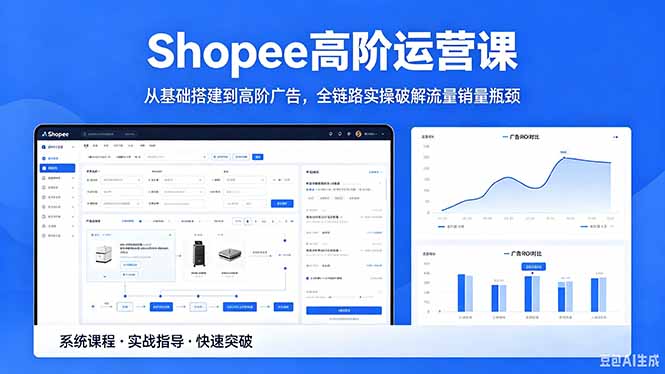 Shopee高阶运营课-2026年5月更新，从基础搭建到高阶广告，全链路实操破解流量销量瓶颈-校睿铺