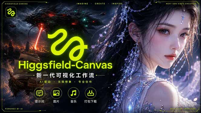 Higgsfield Canvas AI视频制作详解，节点式工作流搭建，重构新式视频创作完整教程-校睿铺