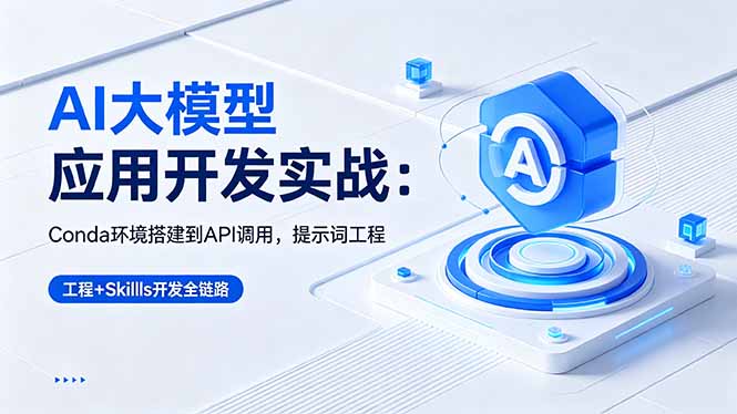 AI 大模型应用开发实战：Conda环境搭建到API调用，提示词工程+Skills开发全链路-校睿铺