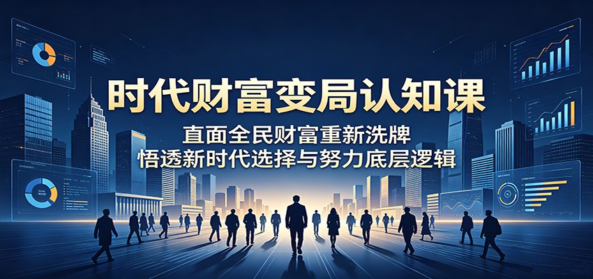 时代财富变局认知课：直面全民财富重新洗牌，悟透新时代选择与努力底层逻辑-校睿铺