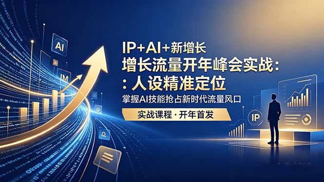 IP+AI+新增长 流量开年 峰会实战：人设精准定位 掌握AI技能抢占新时代流量风口-校睿铺