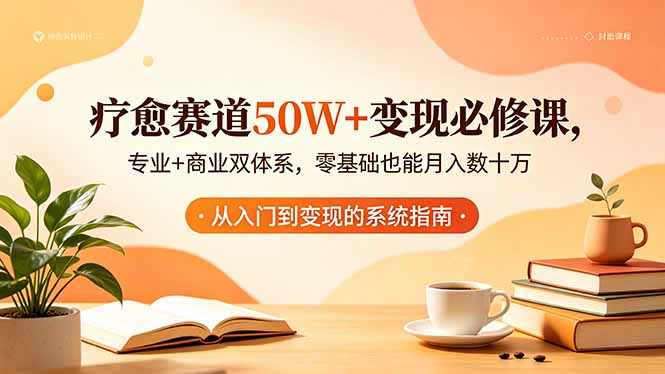 疗愈赛道50W+变现必修课，专业+商业双体系，零基础也能月入数十万-校睿铺