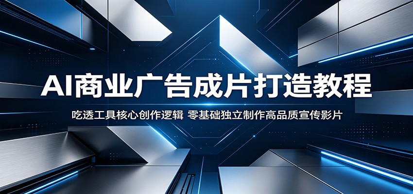 AI商业广告成片打造教程：吃透工具核心创作逻辑，零基础独立制作高品质宣传影片-校睿铺