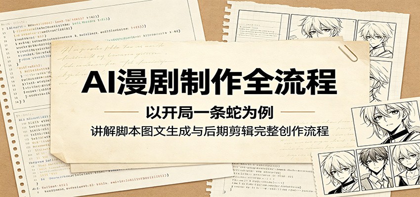 AI漫剧制作全流程：以开局一条蛇为例，讲解脚本图文生成与后期剪辑完整创作流程-校睿铺