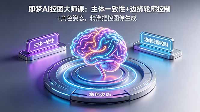 即梦AI控图大师课：主体一致性+边缘轮廓控制+角色姿态，精准把控图像生成-校睿铺