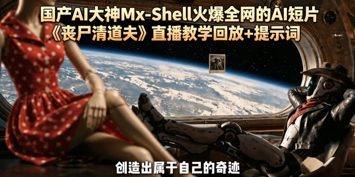 国产AI大神Mx-Shell火爆全网的AI短片《丧尸清道夫》直播教学回放+提示词-校睿铺