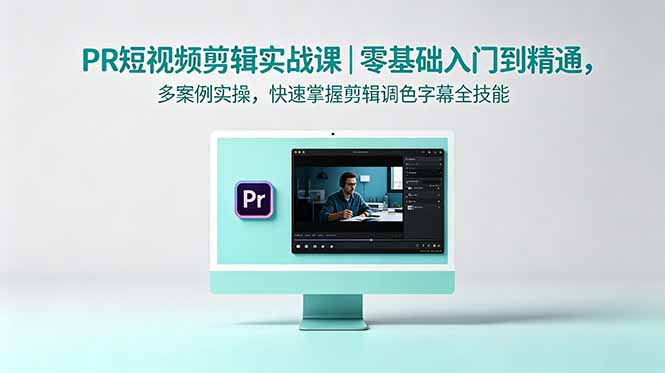 PR短视频剪辑实战课｜零基础入门到精通，多案例实操，快速掌握剪辑调色字幕全技能-校睿铺