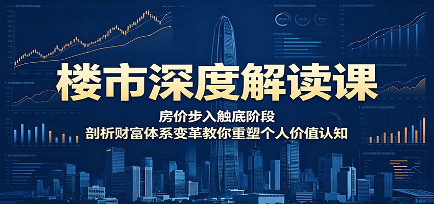 楼市深度解读课：房价步入触底阶段，剖析财富体系变革教你重塑个人价值认知-校睿铺