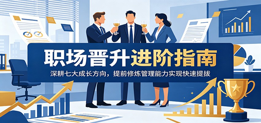 职场晋升进阶指南：深耕七大成长方向，提前修炼管理能力实现快速提拔-校睿铺