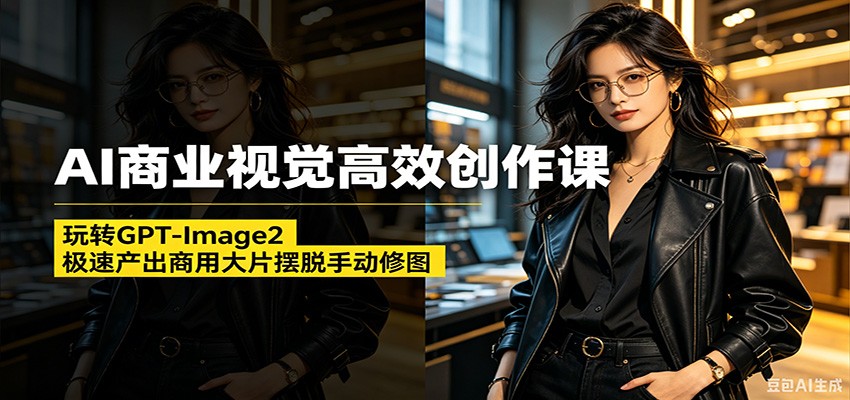 AI商业视觉高效创作课：玩转GPT-Image2，极速产出商用大片摆脱手动修图(更新)-校睿铺