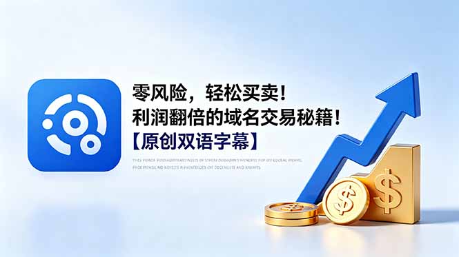 零风险，轻松买卖！利润翻倍的域名交易秘籍！【原创双语字幕】-校睿铺