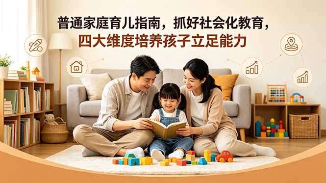 付费文章：普通家庭育儿指南，抓好社会化教育，四大维度培养孩子立足能力-校睿铺