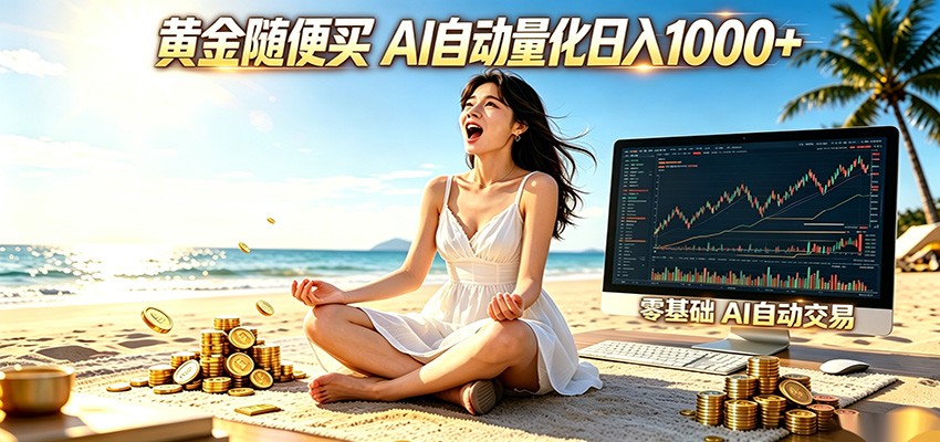 黄金随便买？AI自动外汇量化交易 在家当皇帝 日入1000+-校睿铺