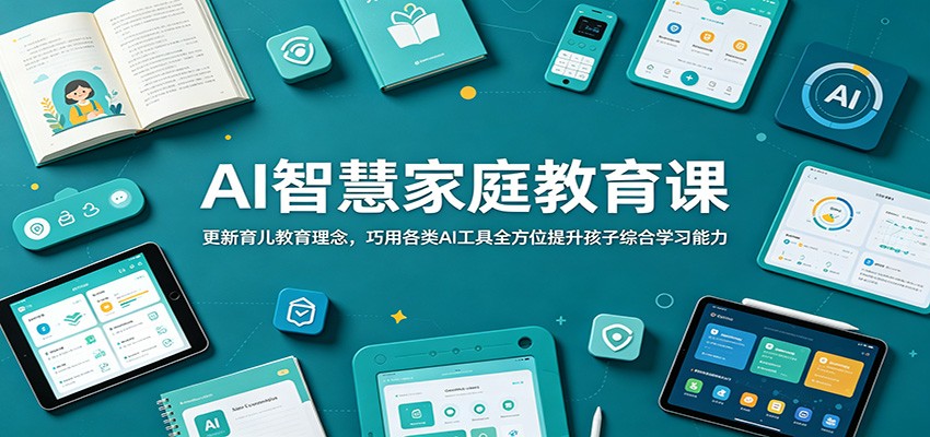 AI智慧家庭教育课：更新育儿教育理念，巧用各类AI工具全方位提升孩子综合学习能力-校睿铺